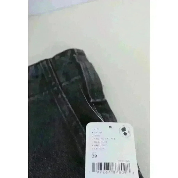 Free People We The Free Black Major Leagues Mid-Rise‎ Cuffed Jeans Size 29 NWT - Picture 9 of 16